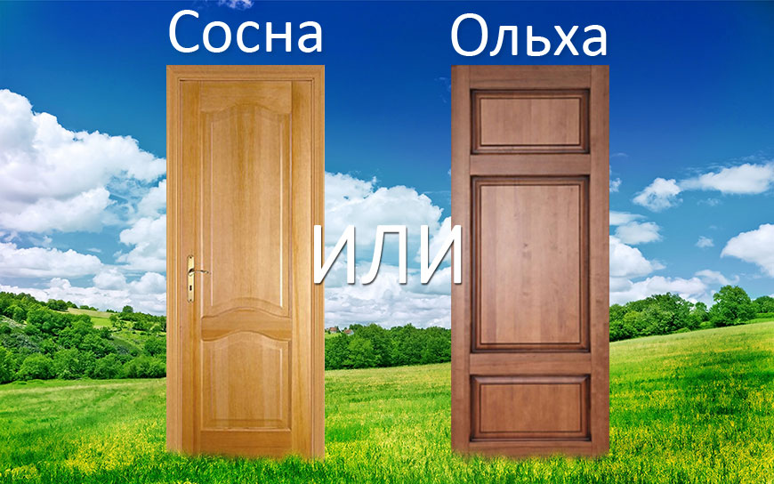 Что выбрать: двери из сосны или ольхи