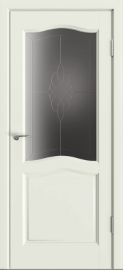 Лео ДО графит с фрезеровкой Белый