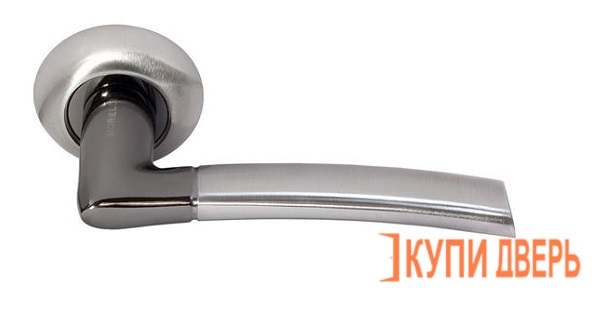 Ручная дверная DIY MH-06 SN/BN "Пиза" Белый никель/Черный никель
