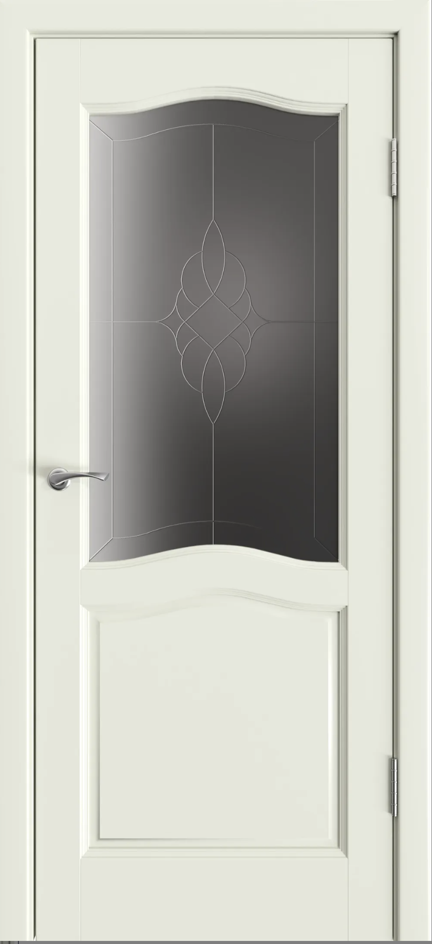 Лео ДО графит с фрезеровкой Белый