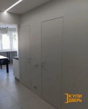 Дверь Невидимка кромка хром наружного открывания