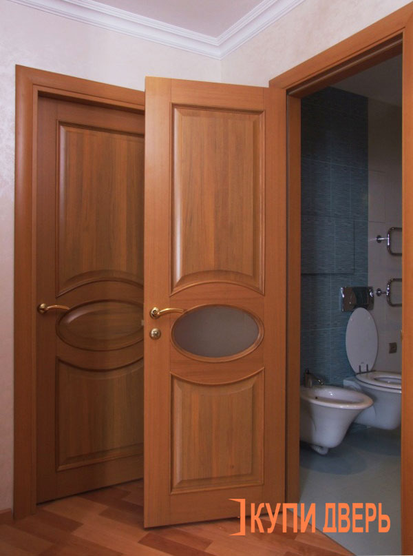 Межкомнатные двери в ванную и туалет в интерьере, фото 1