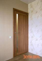 Межкомнатные двери цвета итальянский орех, фото в интерьере 3